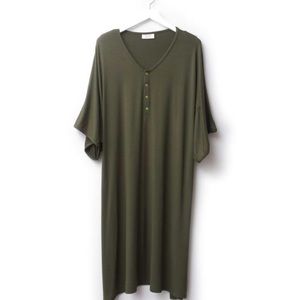 Dwell and Slumber Dress - Olive Caftan